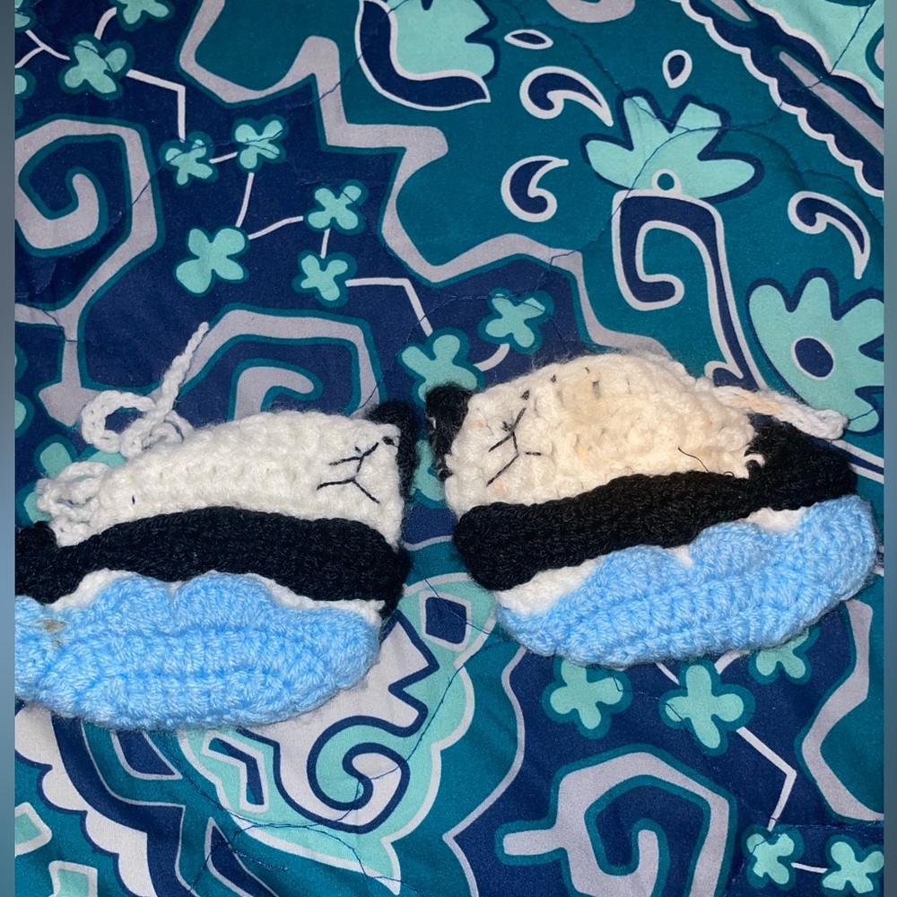 Itzzy Bitzzy Baby crochet 1B-11 Cons Black/Gamma sky Blue/White